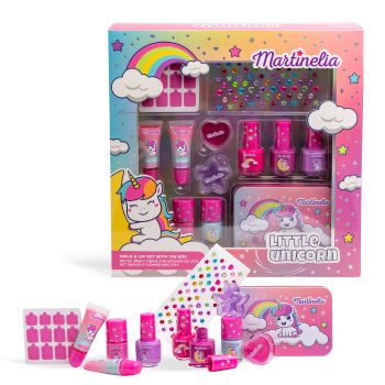 Little Unicorn Conjunto de Maquilhagem para Unhas e Lábios