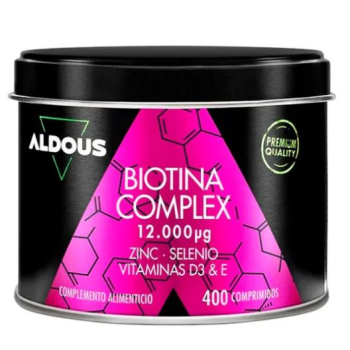 Comprimidos Biotina Complex 12000 mcg Zinc Selenio Vitaminas D3 & E