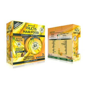 Coffret Garnier Fructis Hairfood Banana Champô + Máscara Capilar