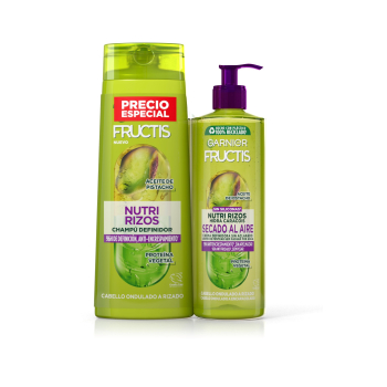 Champô e creme para pentear Fructis Nutri rizos