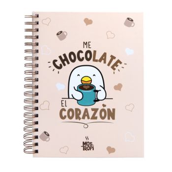 Caderno A4 "Me chocolate el corazón" 