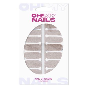 Oh My Nails! Stickers Rose Gold Glitter