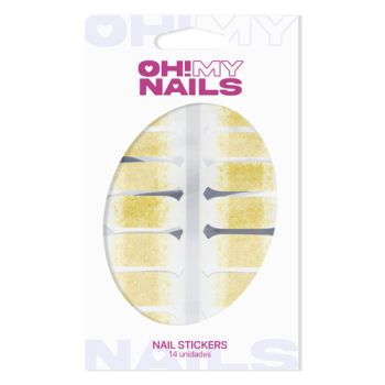 Oh My Nails! Stickers Gold Glitter