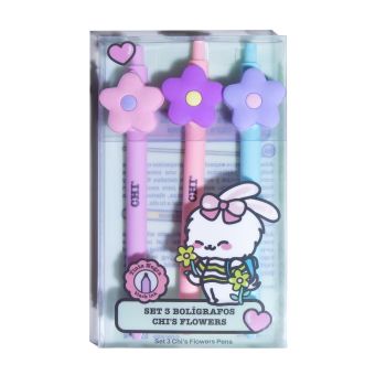 Conjunto 3 Canetas Chi's Flowers
