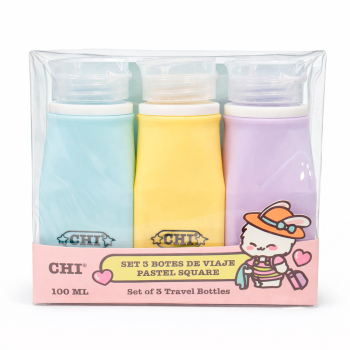 Coffret 3 Frascos de Viagem Pastel Square 100ML