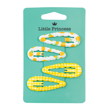 Little Princess Set 4 Clips Picnic Gingham