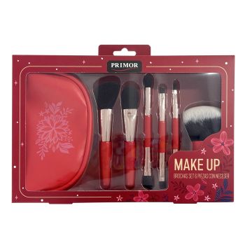 Conjunto de pincéis de maquilhagem 6 peças + nécessaire