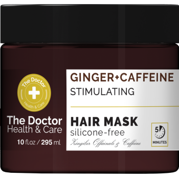 Máscara estimulante para o cabelo com cafeína + gengibre