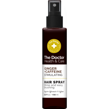 Spray estimulante para o cabelo com cafeína + gengibre