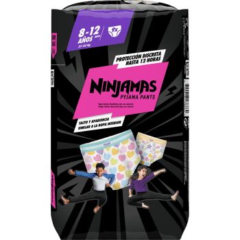 Pijama Ninjamas Calças de pijama Calcinhas de noite absorventes 8-12 anos