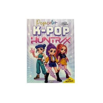 Livro para Colorir K-Pop Huntrix PegaColor Com Autocolantes