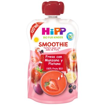 Pouch Smooth Morango/Banana/Amêndoa 100% Bio