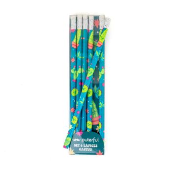 Conjunto 6 Lápis com Borracha