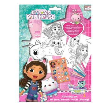 Gabby's Dollhouse Coffret Colorir e Autocolantes