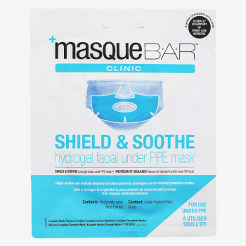 Shield &amp; Soothe Facial Hydrogel para utilização sob a máscara descartável