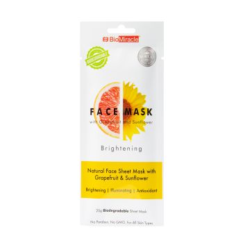 Máscara facial iluminadora com toranja e girassol