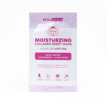 Máscara facial hidratante com colágenio