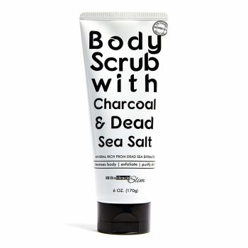 Esfoliante corporal com carvão vegetal e sais do Mar Morto