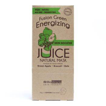 Fusion Green Energizing Natural Booster Máscara de Sumo de Maçã