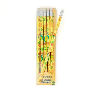 Conjunto 6 Lápis com Borracha