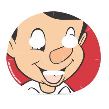 Máscara facial em tecido colorido da Disney