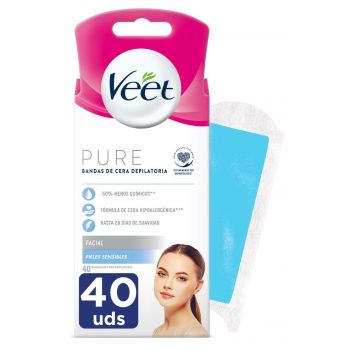 Tiras de cera depilatória fria para depilação facial