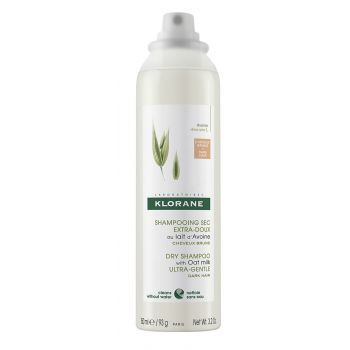 Champô seco com leite de avene para cabelos escuros