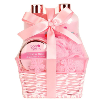 Bon Matin Cesta de Baño Aroma Fresa y Nata