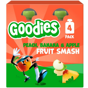 Goodies saquetas pêssego banana e maçã