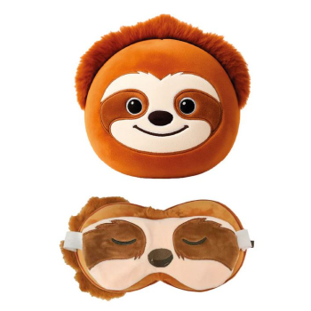 Almofada de Viagem com Máscara de Dormir Zoo Nap Urso