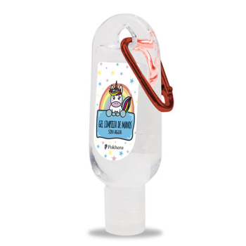 Gel de limpeza para as mãos Unicórnio com mosquetão