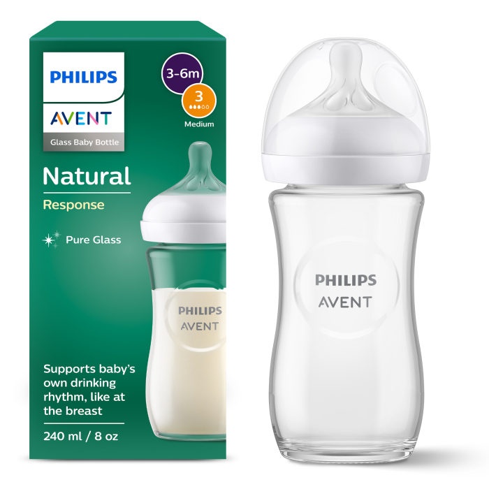 Avent Natural Response Biberão de Vidro 240 ml
