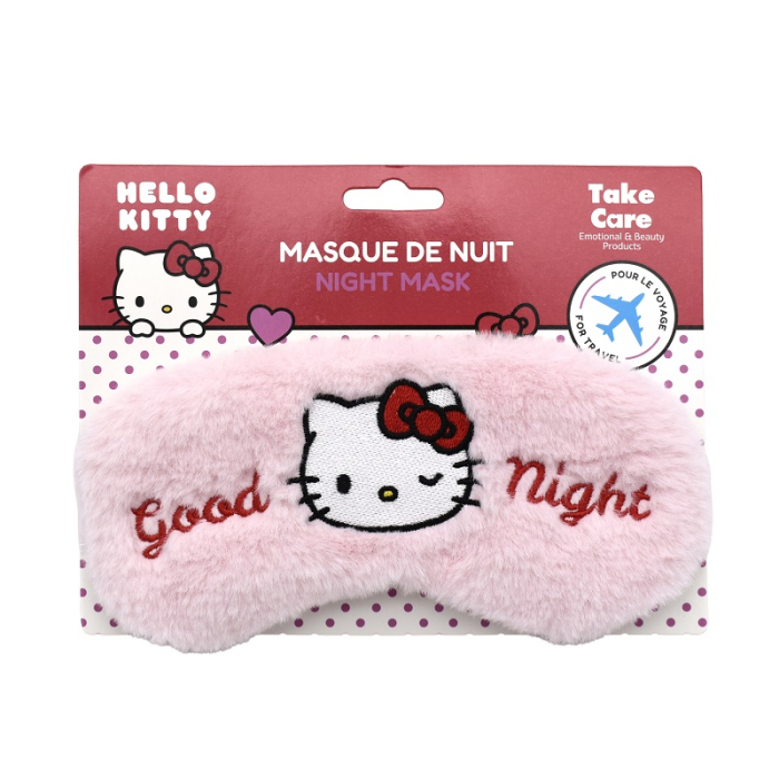 Antifaz Hello Kitty Plush Mask Satin Night Travel