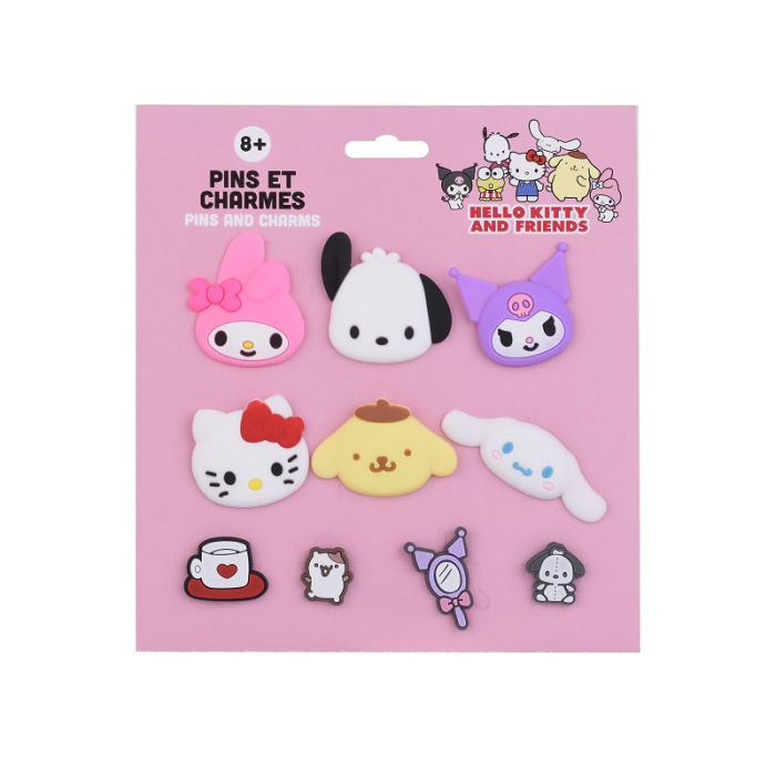 Set 10 Pins and Charms De Hello Kitty Friends Set 10 Pins and Charms De Hello Kitty Friends