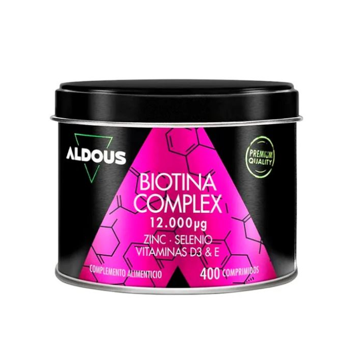 Comprimidos Biotina Complex 12000 mcg Zinc Selenio Vitaminas D3 & E