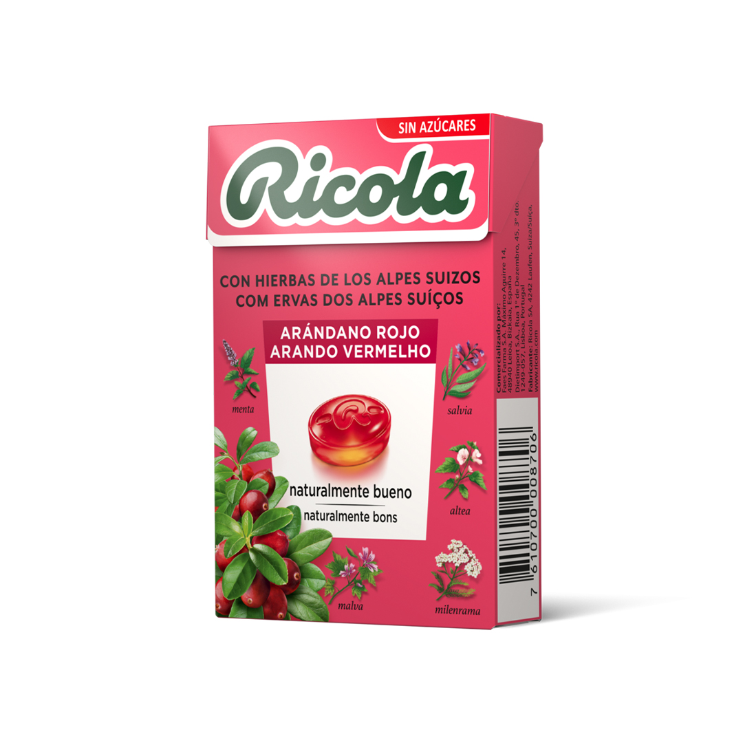 Ricola Rebuçados de arandos vermelhos 50g
